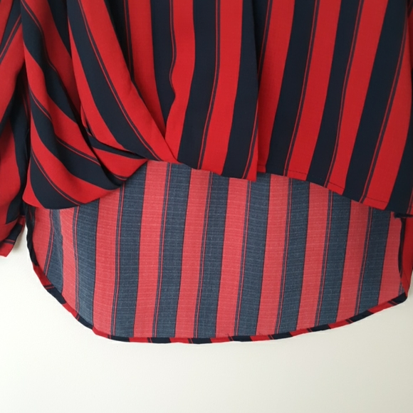 Urban Outfitters blue/red hi-lo top size M - Picture 5 of 9